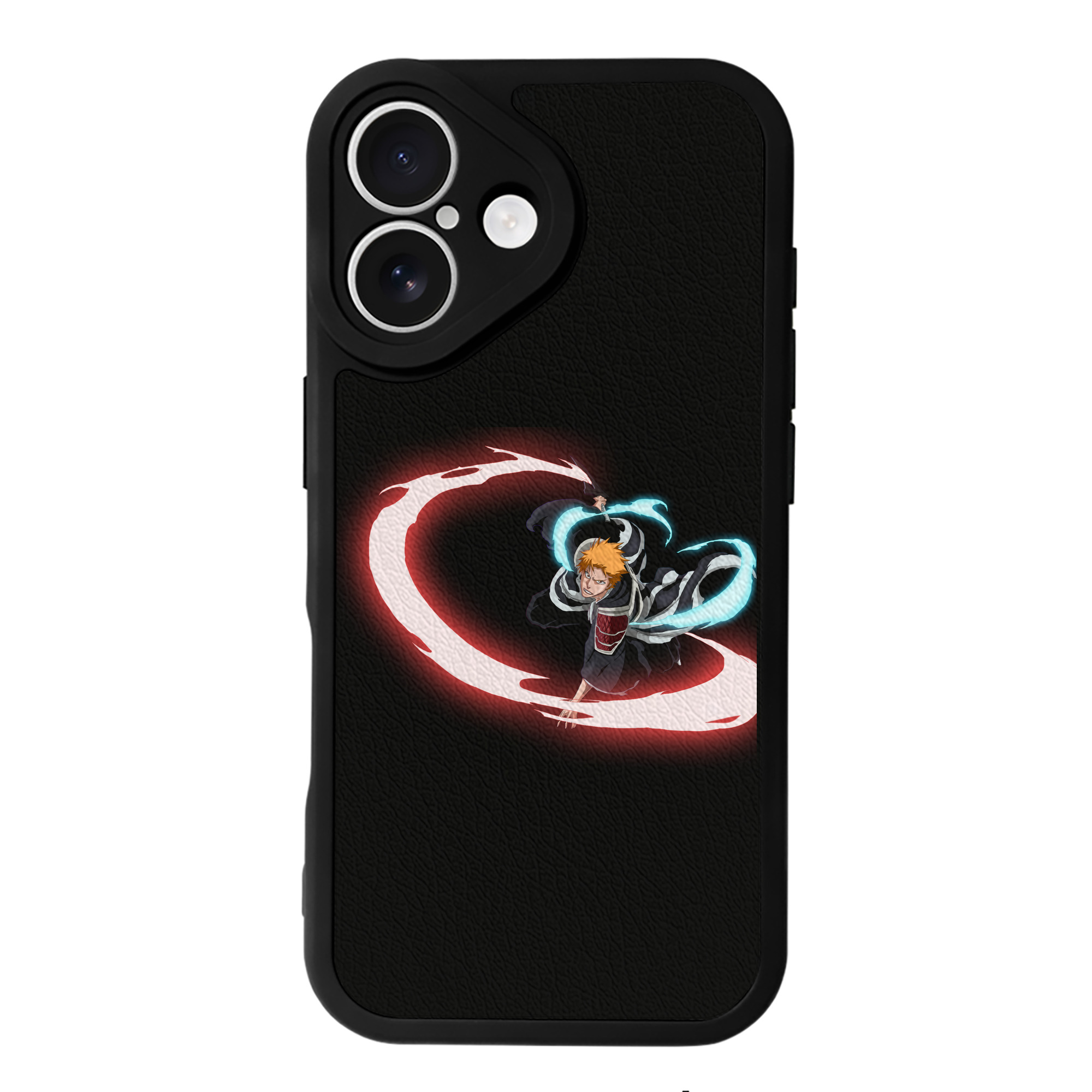ブリーチ 黒崎一護（くろさき いちご）BLEACH Kurosaki Ichigo 【iPhone 16シリーズ対応】シリコンスマホケース（レザー調） 材質：シリコン